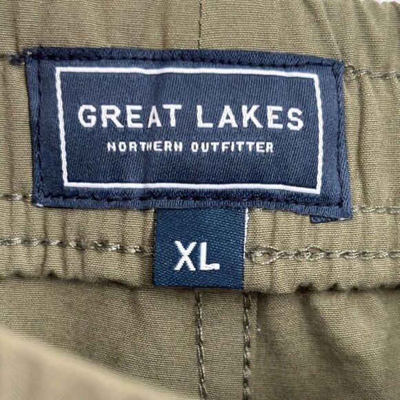 Great Lakes Northern Outfitter Set of 2 Pull-on Shorts Green /Cream Men's XL NWT - Picture 3 of 14